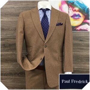 PAUL FREDRICK Mens Suit 2‎ Piece Set Size 44R Jacket Pants Blazer Blanket Wool